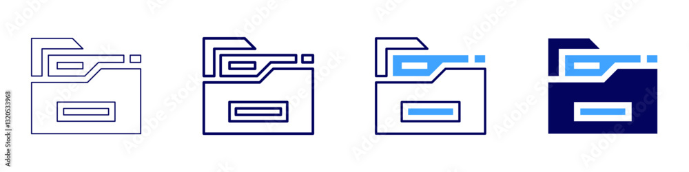 Archive utility icon in 4 different styles. Thin Line, Line, Bold Line, Duotone. Duotone style. Editable stroke Archive utility icon in 4 different styles. Thin Line, Line, Bold Line, Duotone. Duotone style. Editable stroke