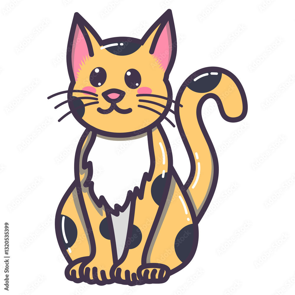 Obraz premium Cute Cat Illustration
