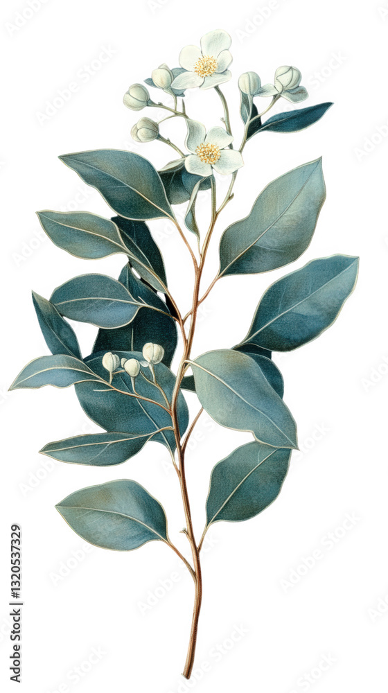 Fototapeta premium illustration of eucalyptus isolated on a transparent background