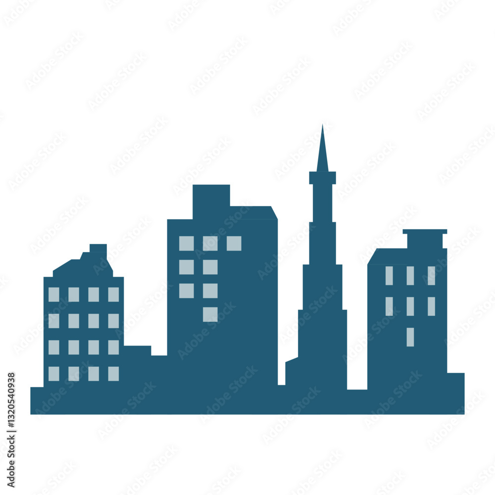 Obraz premium City Skyline Illustration