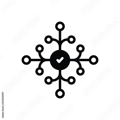 Black solid icon for connected