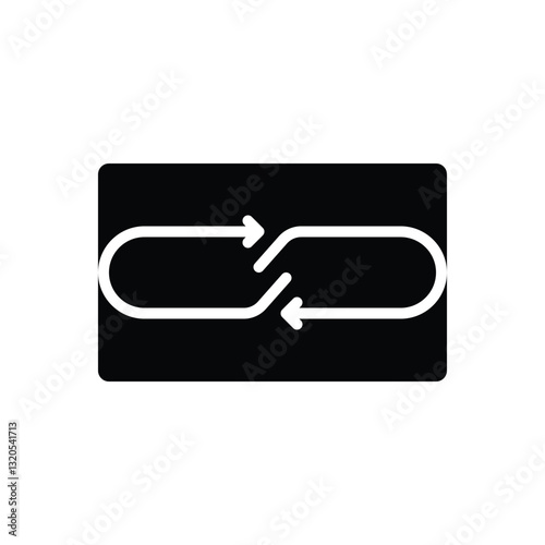 Black solid icon for link