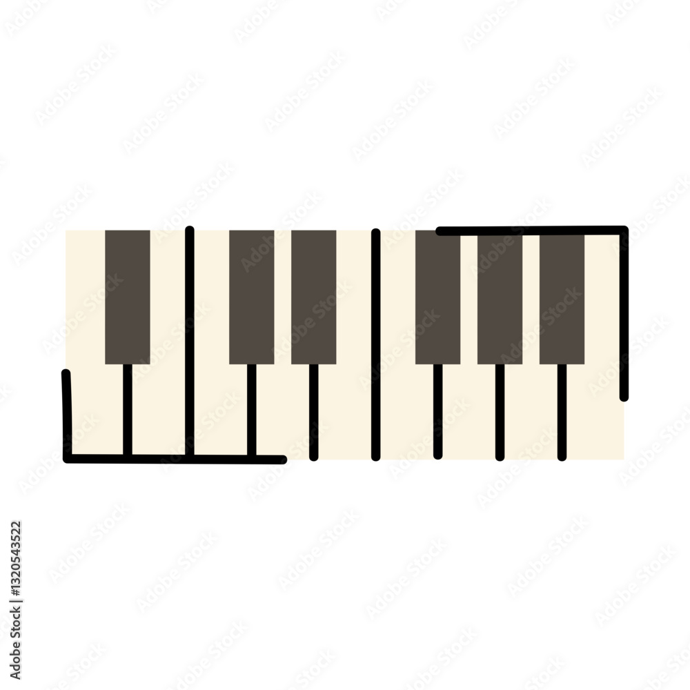 Fototapeta premium Piano Keys Graphic