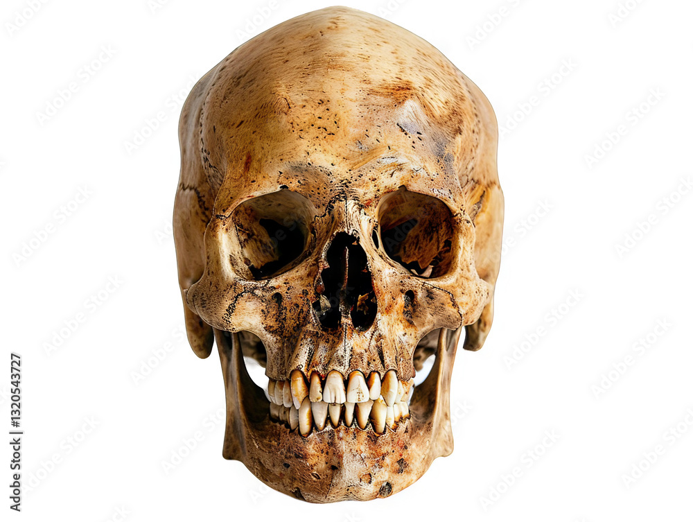 Naklejka premium Human Skull: Detailed Anatomy Study