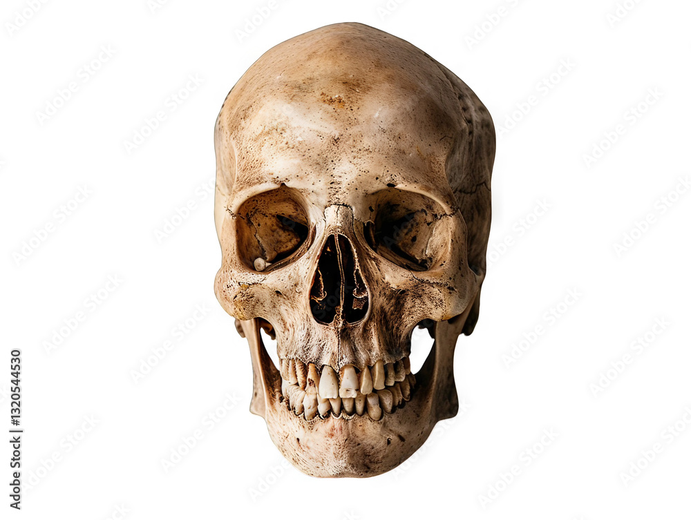 Fototapeta premium A Detailed Close-Up of a Human Skull