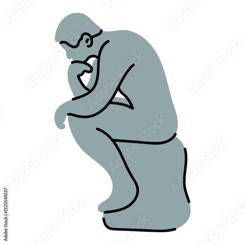 Contemplative Figure Statue