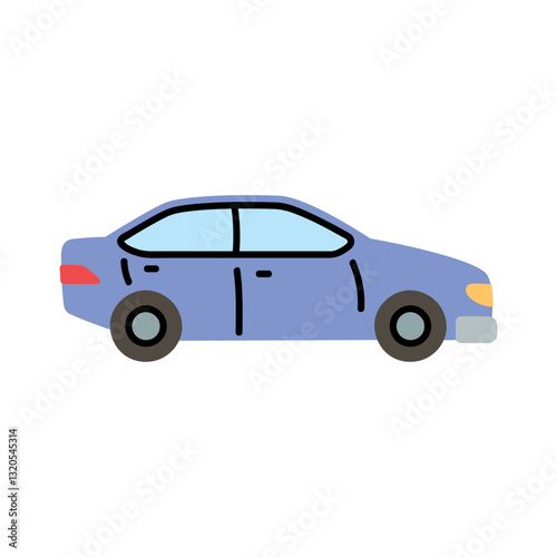 Blue Sedan Profile