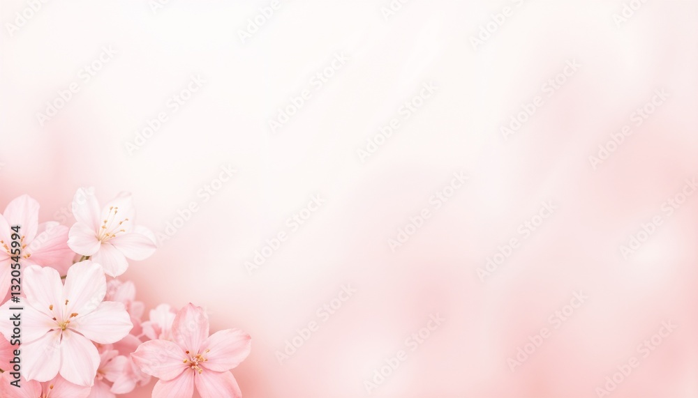 Soft pink cherry blossoms on a dreamy blurred pastel background Soft pink cherry blossoms on a dreamy blurred pastel background
