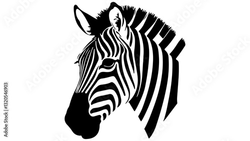 zebra vector silhouette illustration