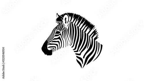zebra vector black and white silhouette illustration