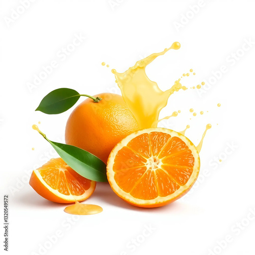 fresh orange fruit illustration design 