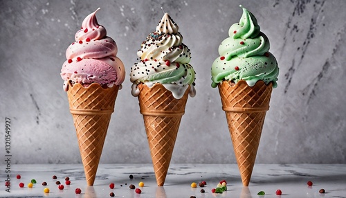 Ice cream cone close-up