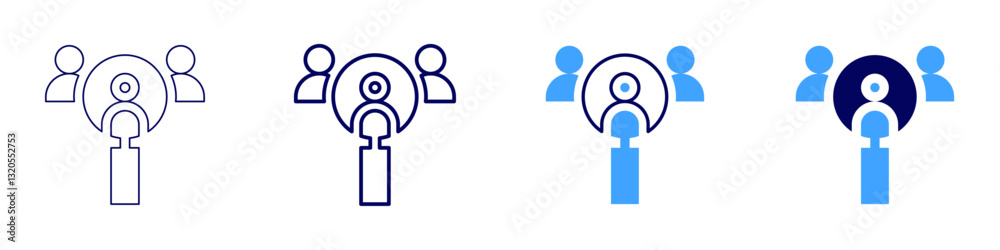 Candidate selection icon in 4 different styles. Thin Line, Line, Bold Line, Duotone. Duotone style. Editable stroke Candidate selection icon in 4 different styles. Thin Line, Line, Bold Line, Duotone. Duotone style. Editable stroke