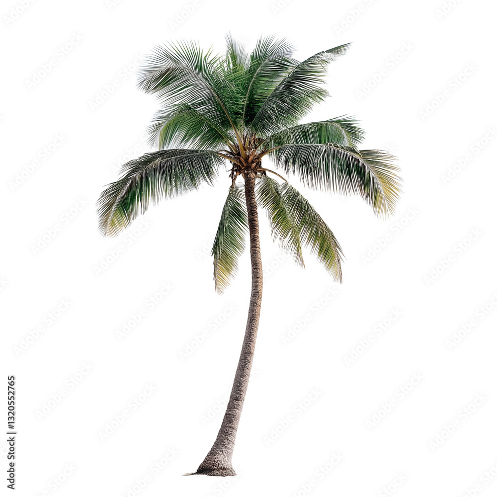 Obraz premium tropical leaf isolated on white background