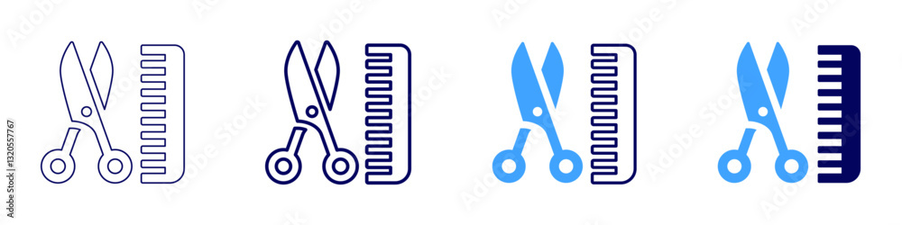 Scissors application icon in 4 different styles. Thin Line, Line, Bold Line, Duotone. Duotone style. Editable stroke Scissors application icon in 4 different styles. Thin Line, Line, Bold Line, Duotone. Duotone style. Editable stroke