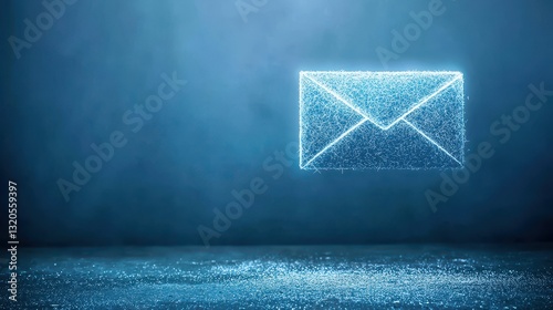 A blue envelope with a white line symbolizing the impact of email marketing and digital communication strategies