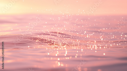 Sparkling Pink Water at Sunset