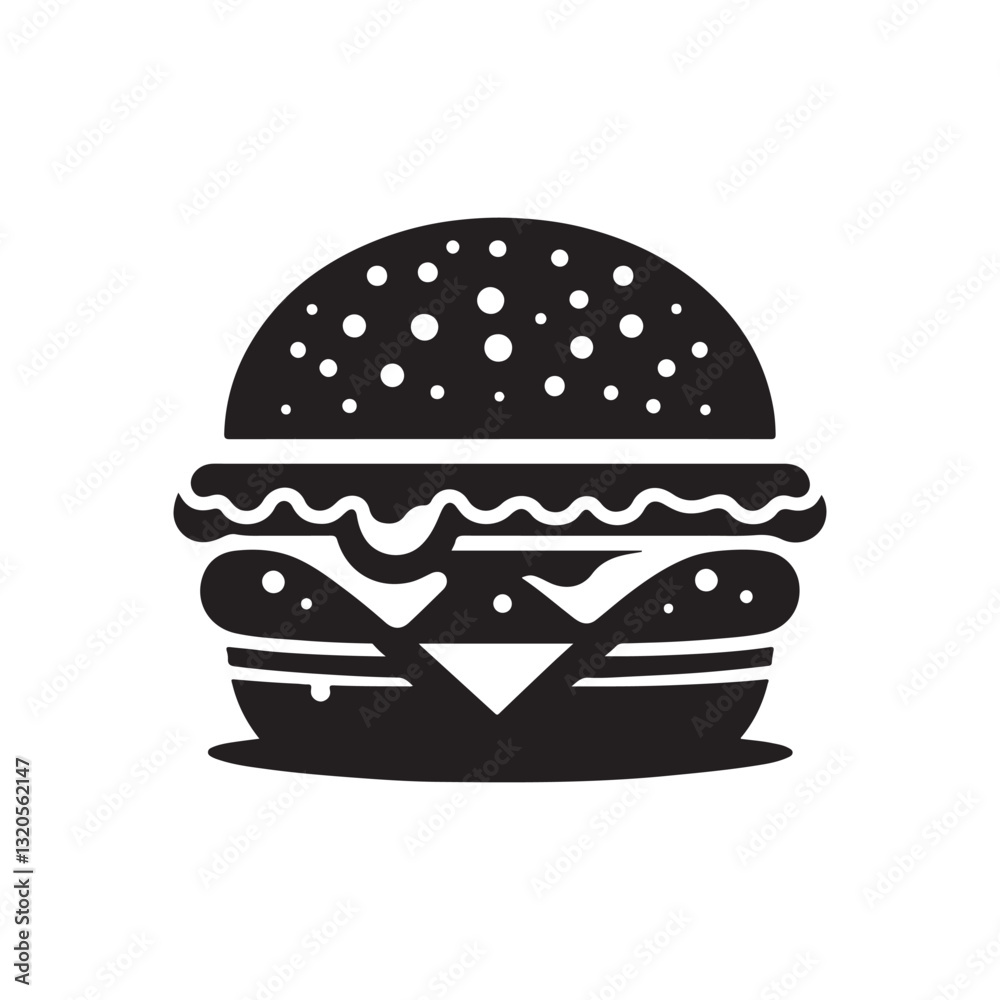 burger vector silhouette clip art logo design burger vector silhouette clip art logo design