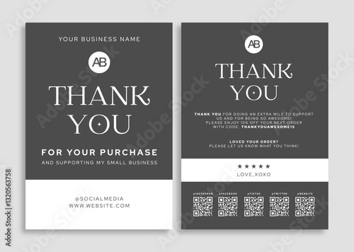 Wallpaper Mural Business thank you card design vector Torontodigital.ca