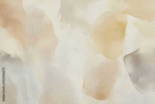 Soft Beige Watercolor Background in Neutral Tones ,Abstract beige watercolor painting with grunge brush in earth tone color, watercolor paper texture background,Scratched bright red paint