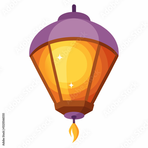floating sky lantern with a gentle glow