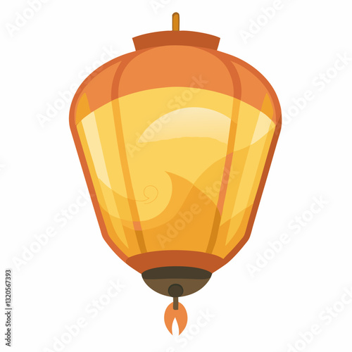 floating sky lantern with a gentle glow