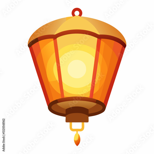 floating sky lantern with a gentle glow