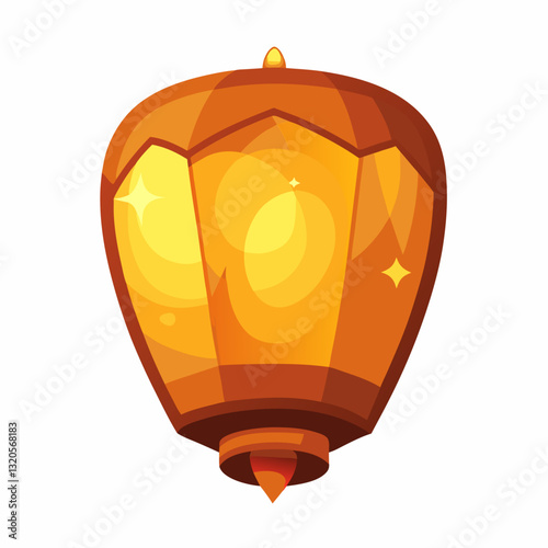 floating sky lantern with a gentle glow