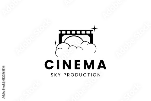 Cinema logo icon illustration, simple logo for branding
