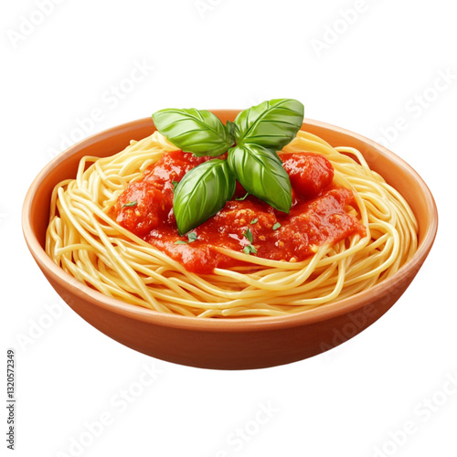 Delicious Spaghetti with Tomato Sauce and Basil