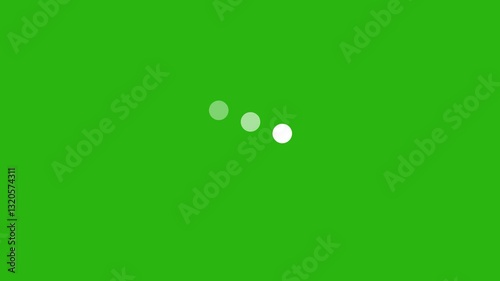 Typing loading dots on transparent background with alpha channel. Loading is indicated by a dot. Load dot icons. A set of loading icon animation. on green screen