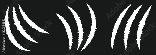 Claws beast ripped marks. Animal Claw scratches icon vector. Wild animal claws scratch texture. Vector illustration 