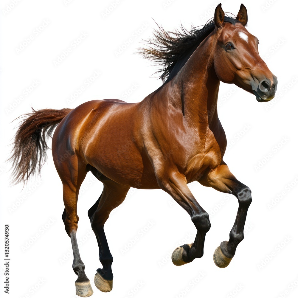 Naklejka premium Horse running transparent PNG