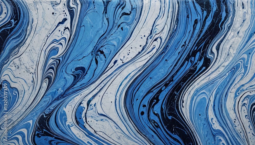 A captivating abstract background featuring swirling patterns of emerald blue and white, reminiscent of malachite stone