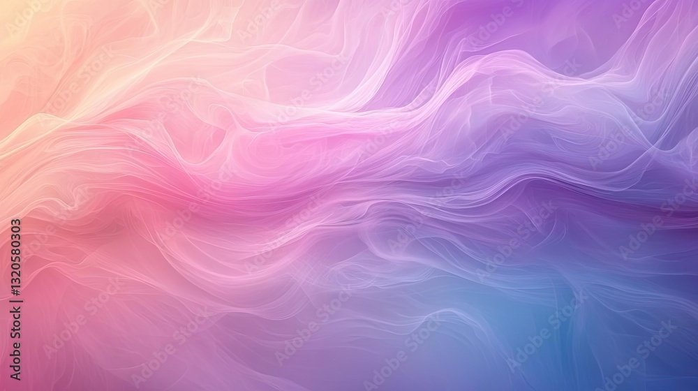 Obraz premium Abstract landscape background concept. A soft blend of pastel colors creating an abstract wave pattern for artistic inspiration.
