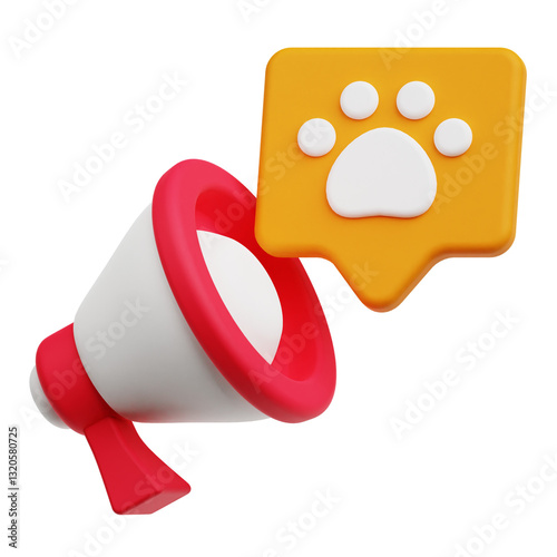 pet care 3d icon isolated on the transparent background