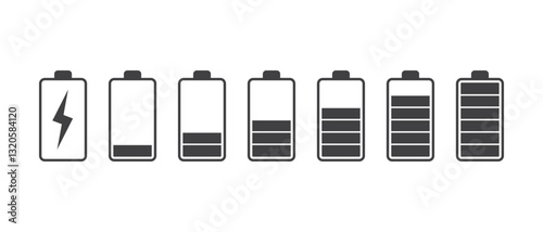 Battery charge indicator icons