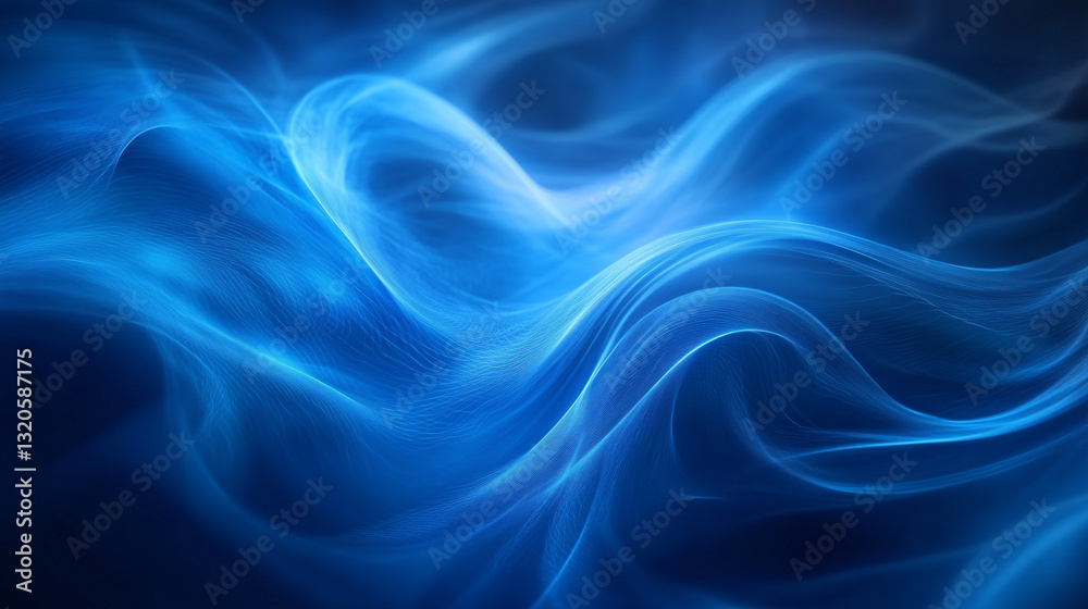 Obraz premium abstract blue smoke background with waves