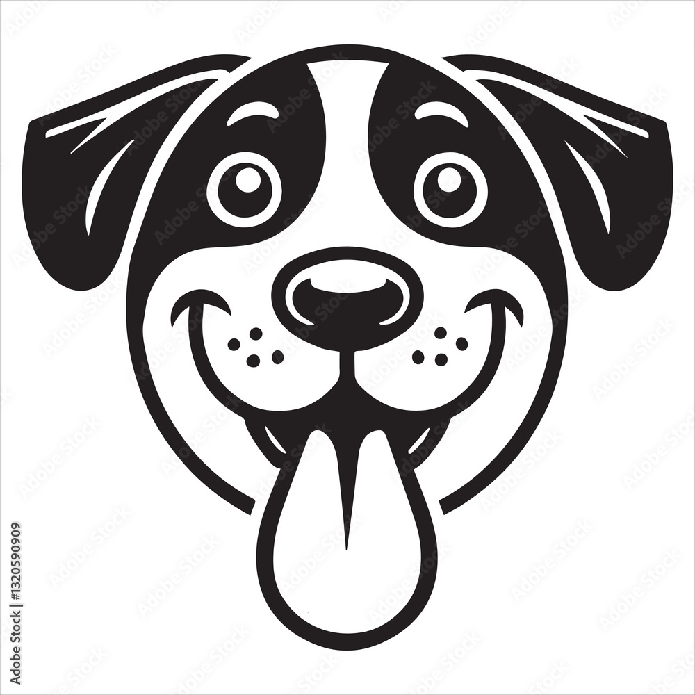Fototapeta premium Funny facial expression vector illustration, Cute kawaii face clipart Design 