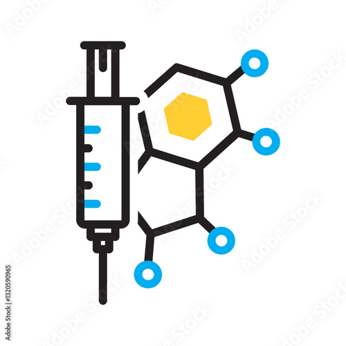 Vector multi color icon for Hormone therapy