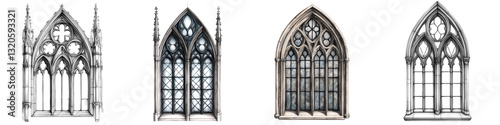 Majestic Gothic Cathedral Architecture with Ornate Spires and Arched Impressive historic religious structure with detailed stained glass and stone facades