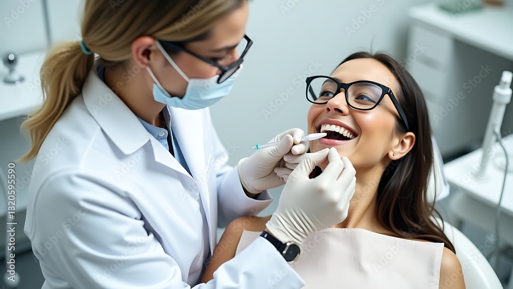 High quality photograph capturing the close up application of whitening gel by a qualified dentist in a spotless white background setting High quality photograph capturing the close up application of whitening gel by a qualified dentist in a spotless white background setting