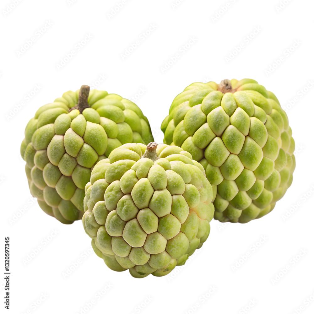 Fototapeta premium Custard Apple fruit isolated on transparent background 