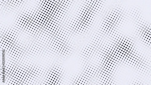 Abstract white halftone texture background animation with polkadots cartoon effect loop