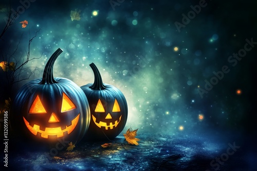 Halloween celebration greeting card illustration vector