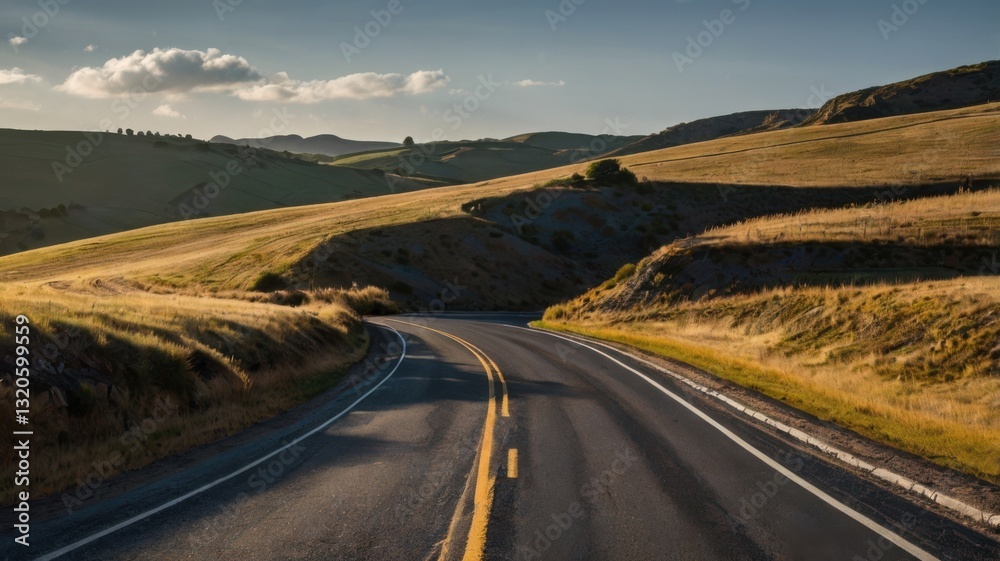 Fototapeta premium A variety of roads, from winding countryside paths to busy urban highways, capturing the essence of travel, adventure, and movement.