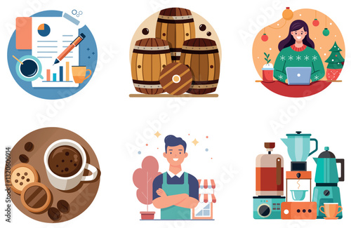 Decadent Dark Chocolate Coffee Bundle. A Gourmet Collection Stickers