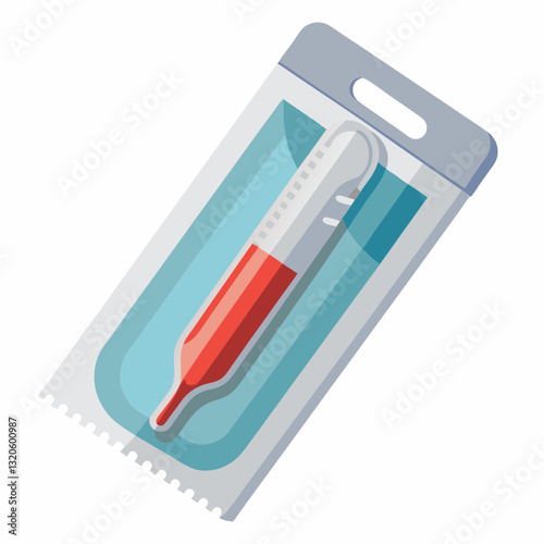 disposable scalpel blade in a sealed sterile pack 