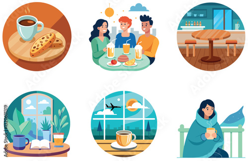 Delicious Creamy Coffee Bundle Collection Stickers