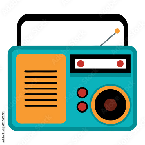 retro radio vector illustration